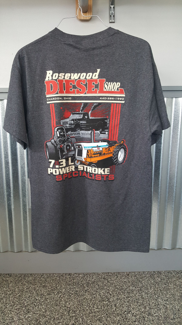 Rosewood Diesel Shop T-Shirts Back