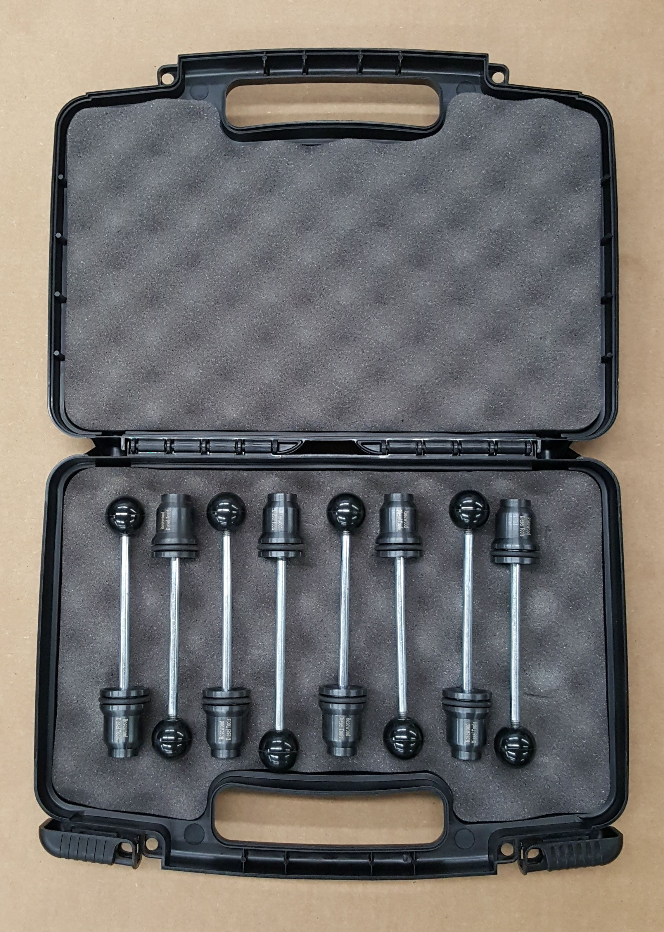 Rosewood Diesel Tools Tool Case for Injector Bore Plugs
